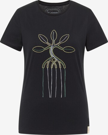 SOMWR Shirt 'VIBRANT ROOTS' in Zwart: voorkant