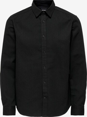 Only & Sons Regularny krój Koszula 'Wes' w kolorze czarny: przód