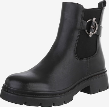 Ital-Design Ankle Boots in Black: front