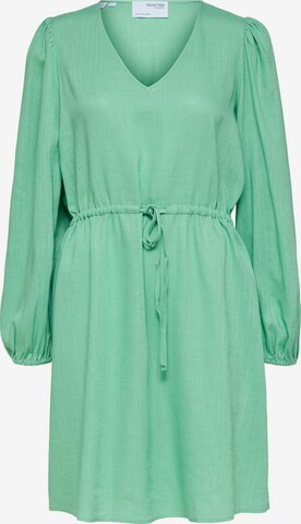 Robe 'VIVA' SELECTED FEMME en vert : devant