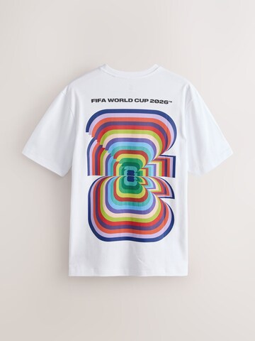 Tricou 'Football World Cup' de la Next pe alb