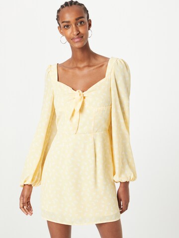 The Frolic Shirt Dress in Yellow: front