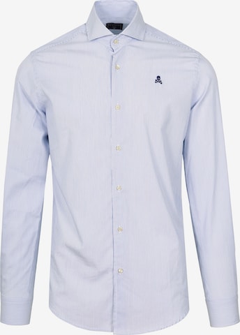 Scalpers Button Up Shirt in Blue: front