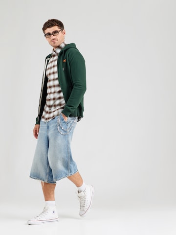 Superdry Кофта на молнии 'Essential' в Зеленый