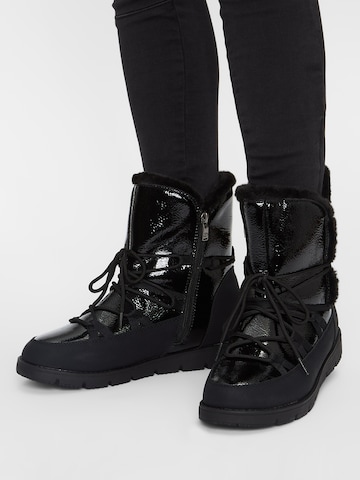 TOM TAILOR - Botas de nieve en negro: frente