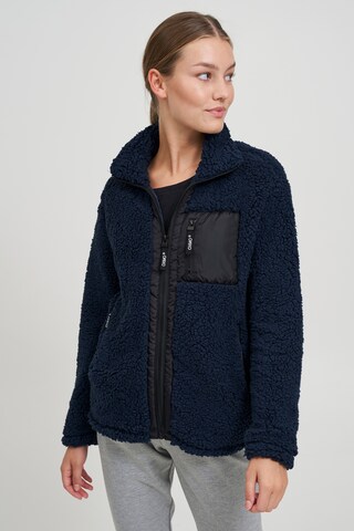 Oxmo Fleece jas in Zwart: voorkant