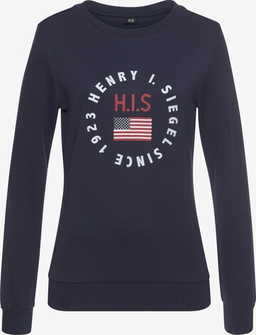 H.I.S Sweatshirt in Blue: front