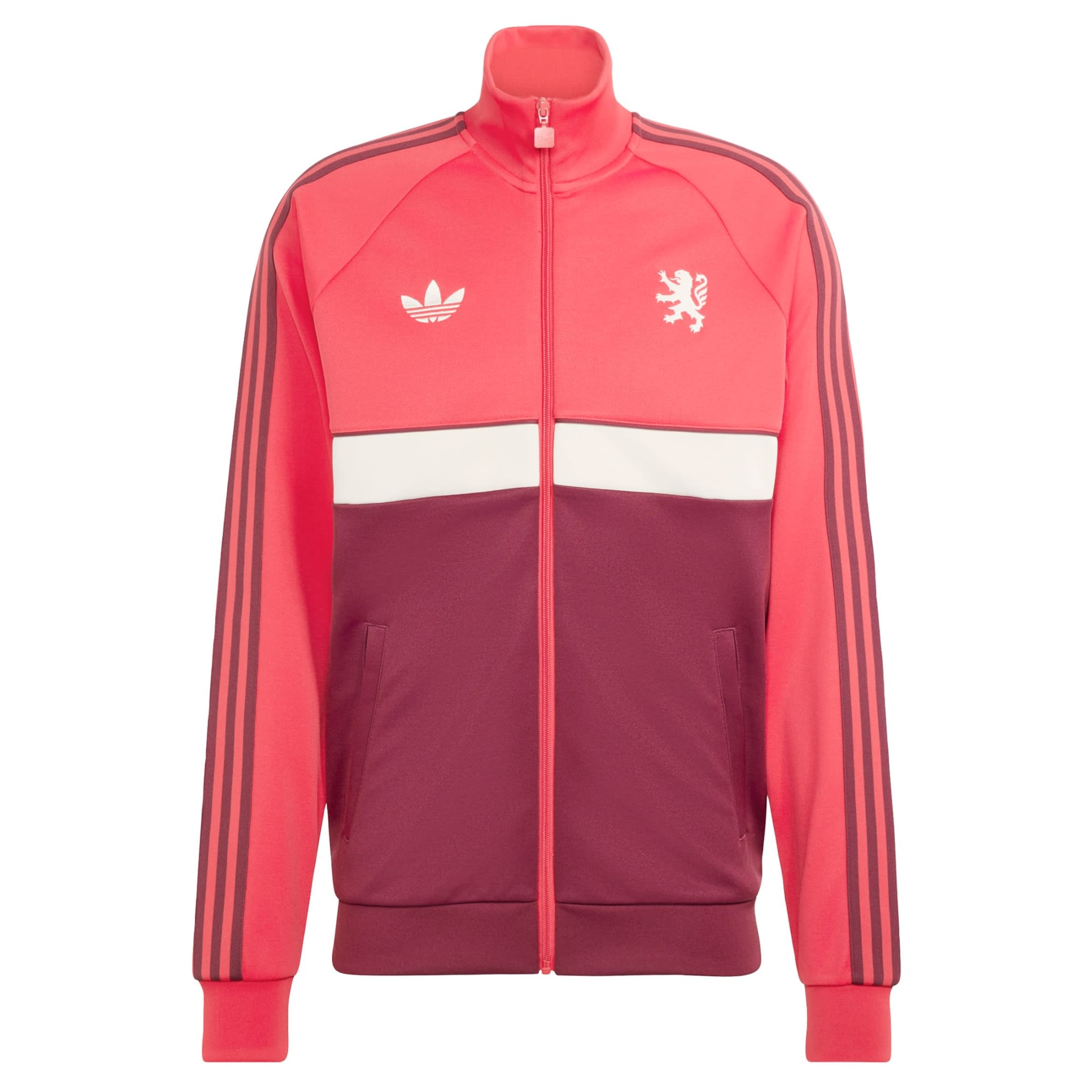 Giacca di felpa sportiva 'Olympique Lyon' di ADIDAS PERFORMANCE in rosa: frontale