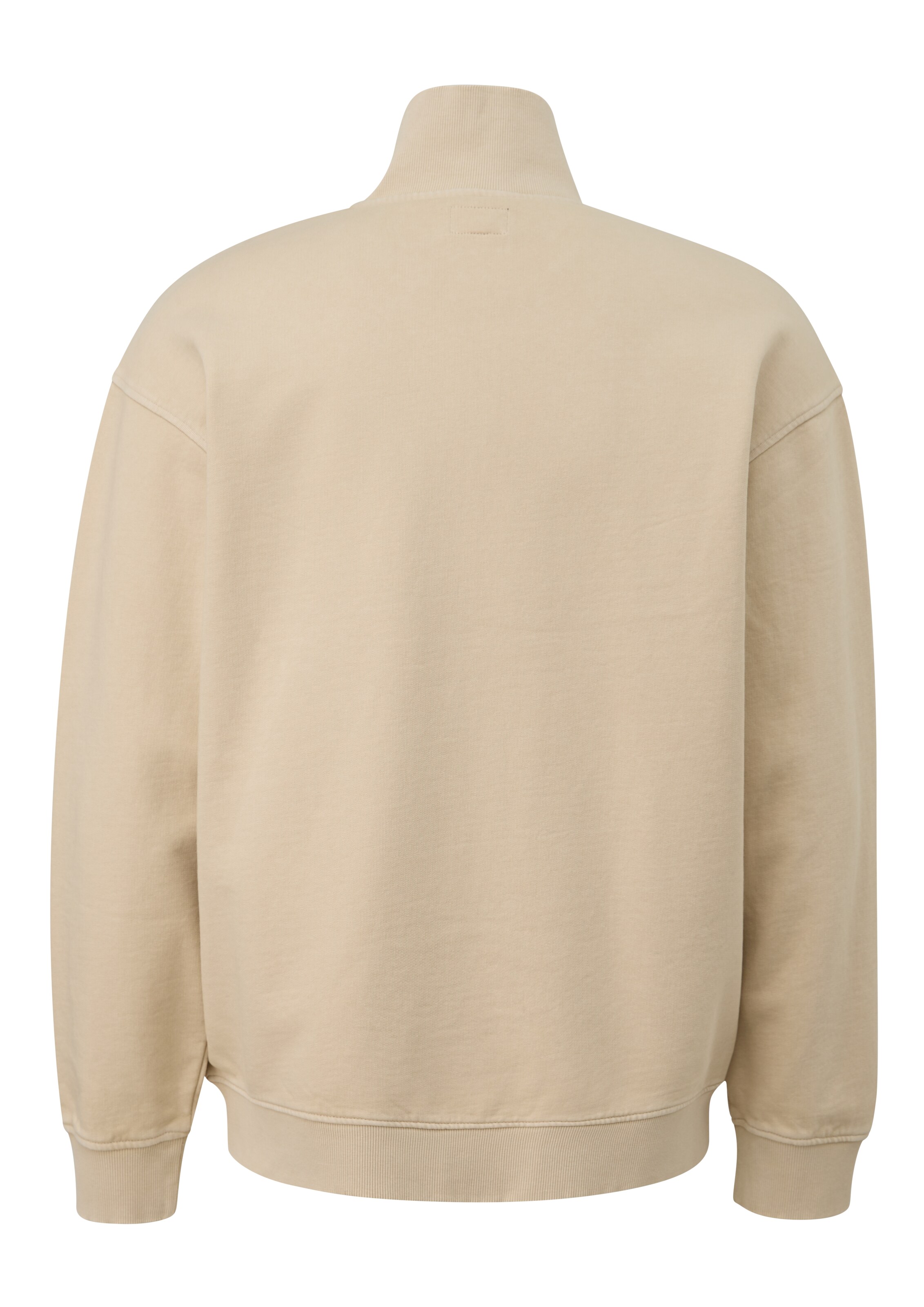 Sweat-shirt QS en beige : devant