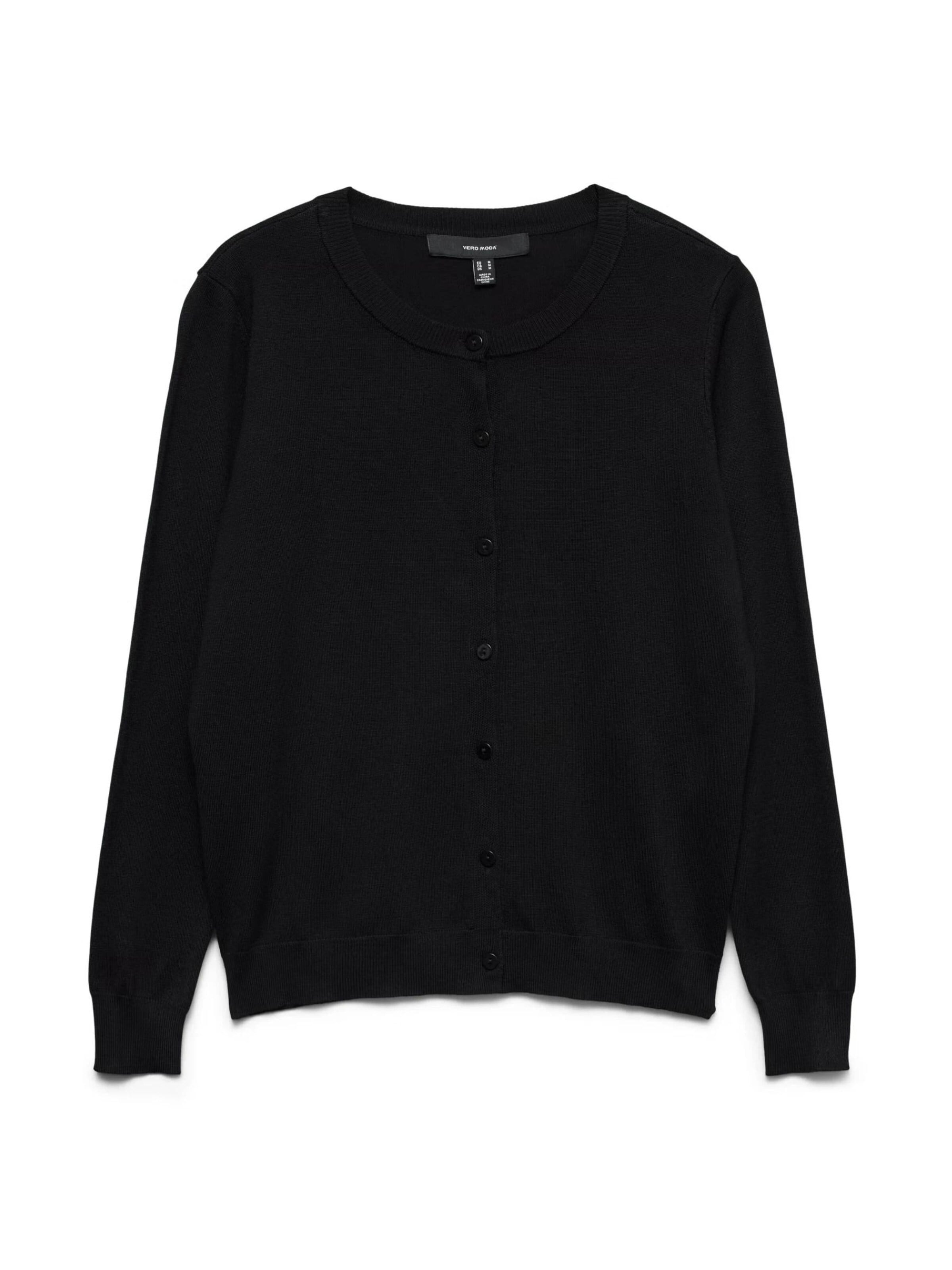 VERO MODA Gebreid vest '10346655' in Zwart: voorkant