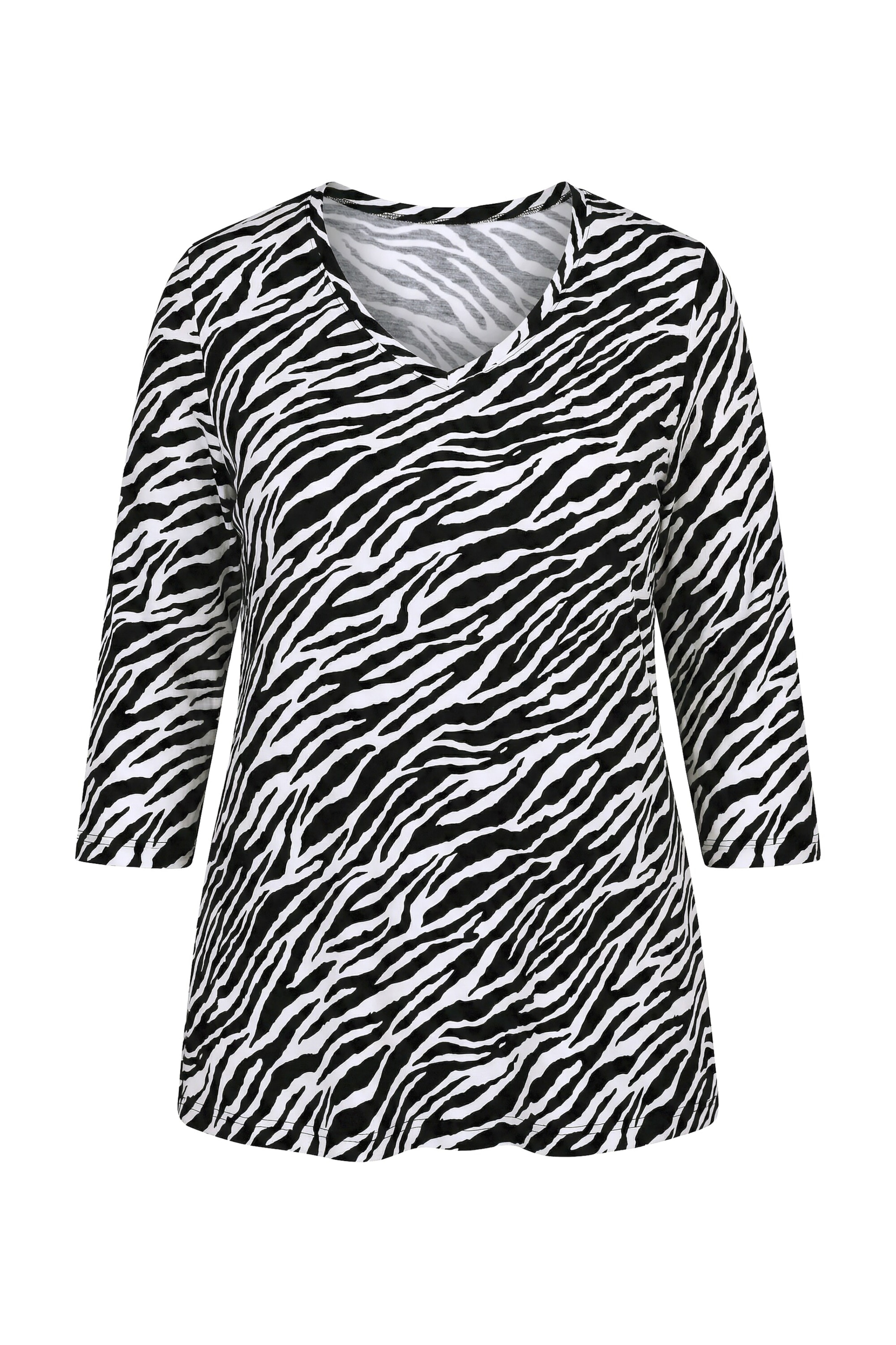 Ulla Popken Shirt in Zwart: voorkant