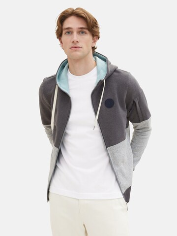 TOM TAILOR Sweatjacke in Grau