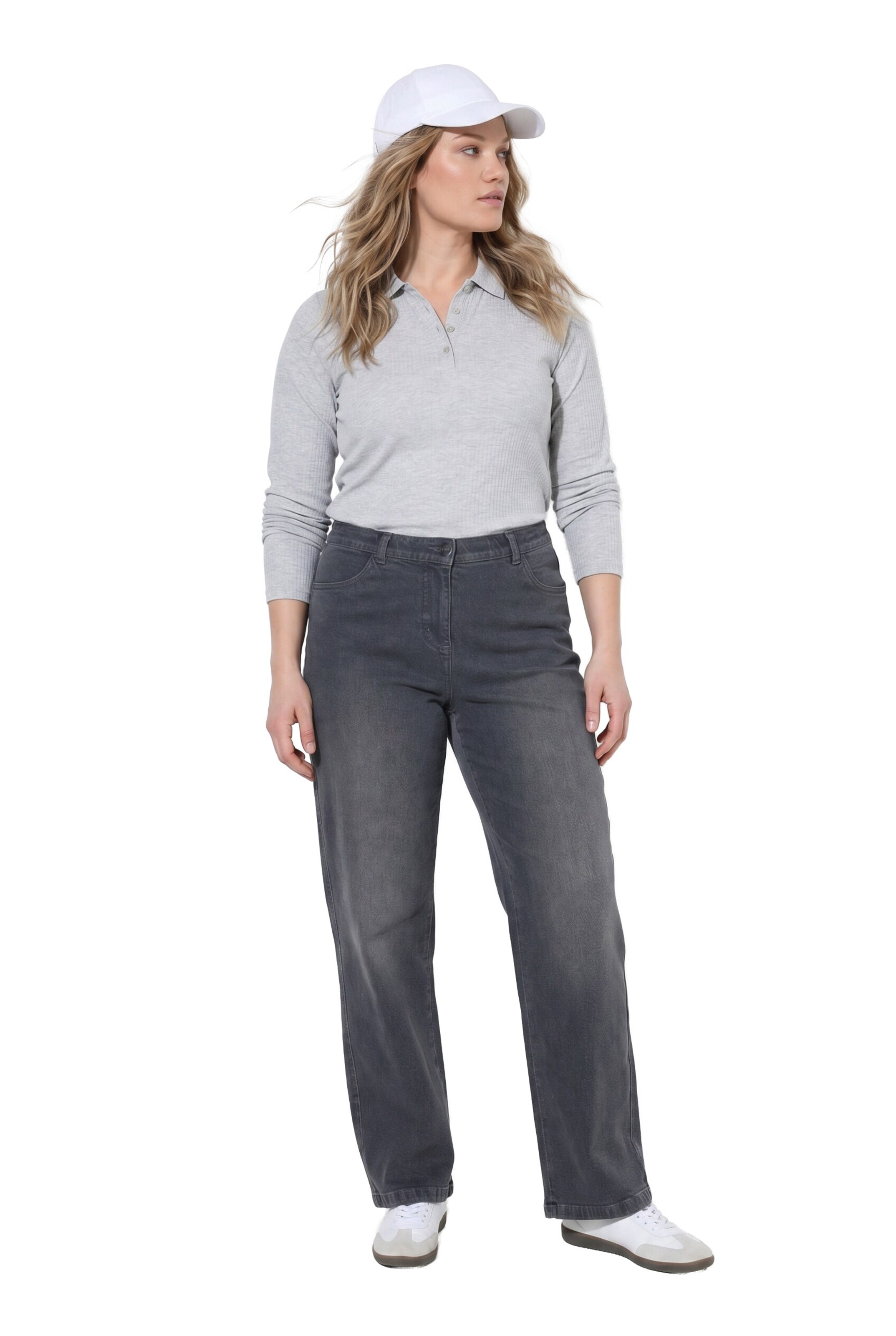 Ulla Popken Regular Jeans in Grey