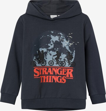 NAME IT Sweatshirt 'Stranger Things' in Blauw: voorkant