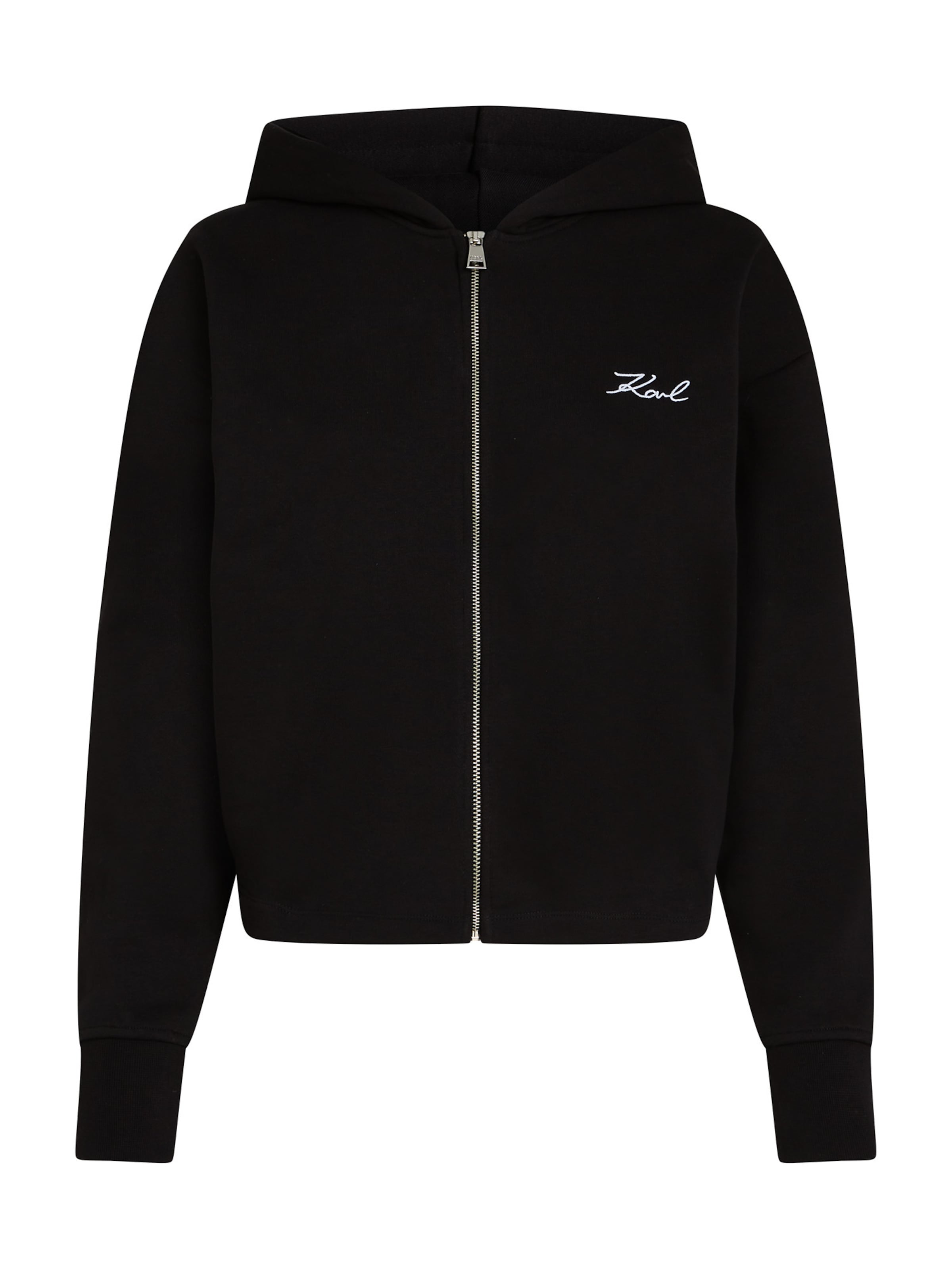 Karl Lagerfeld Sweatvest in Zwart: voorkant