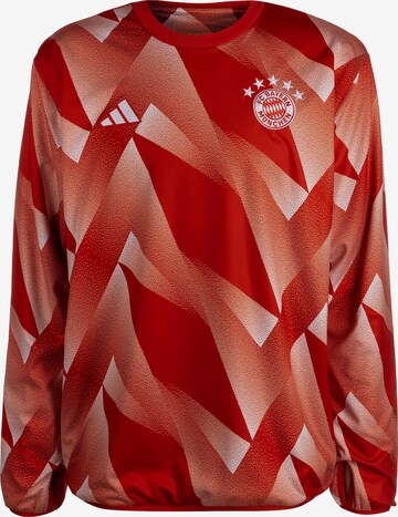 ADIDAS PERFORMANCE Athletic Sweatshirt 'FC Bayern München Pre-Match' in Red: front