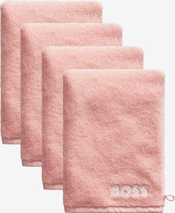 BOSS Washcloth 'PLAIN' in Pink: front
