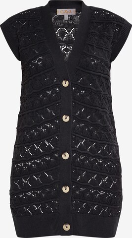 Gaya Knitted Vest in Black: front