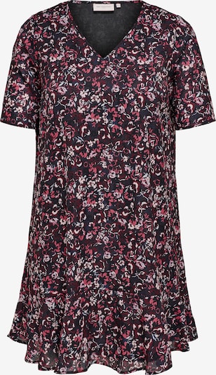 ONLY Carmakoma Dress 'Flower Dream' in Pink / Burgundy / Pastel red / Black, Item view