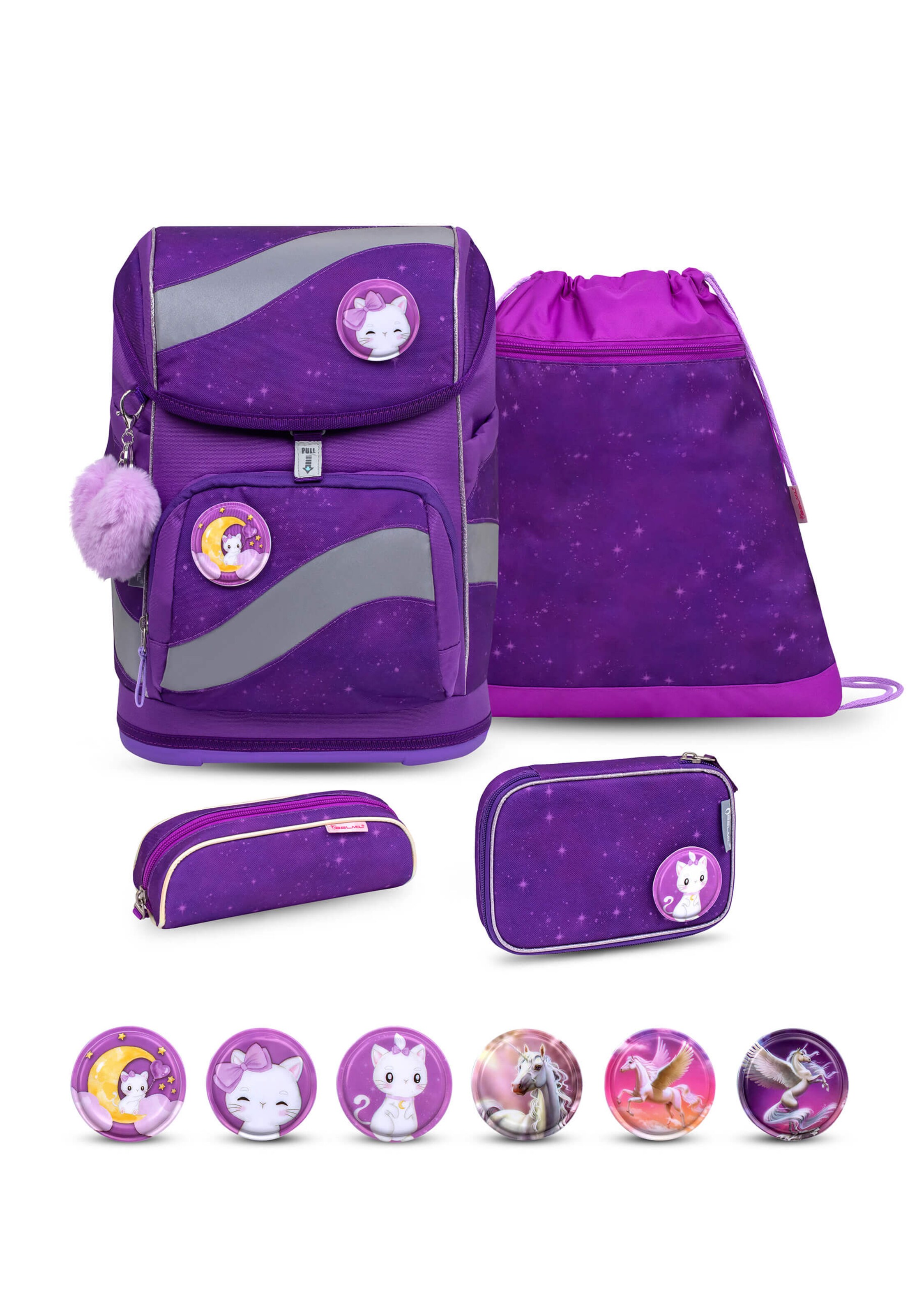 Belmil Backpack in Purple: front
