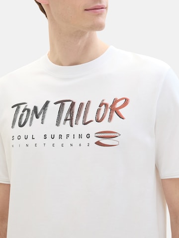 TOM TAILOR قميص بلون أبيض