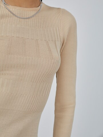 LeGer by Lena Gercke Knitted dress 'Sina' in Beige