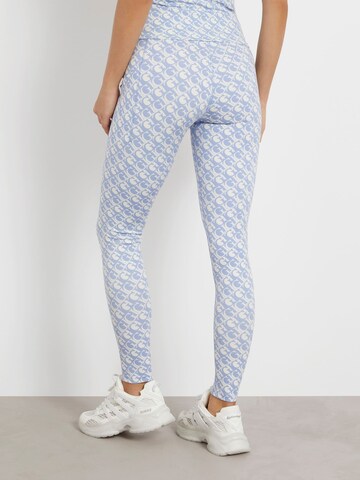 GUESS Skinny Workout Pants 'LOGOMANIA' in Blue