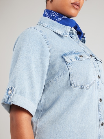 Vero Moda Curve Skjortklänning 'VMCJENNIE' i blå