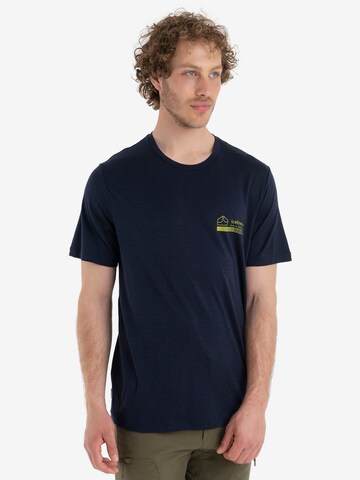 ICEBREAKER T-shirt 'Mountain' i blå: framsida