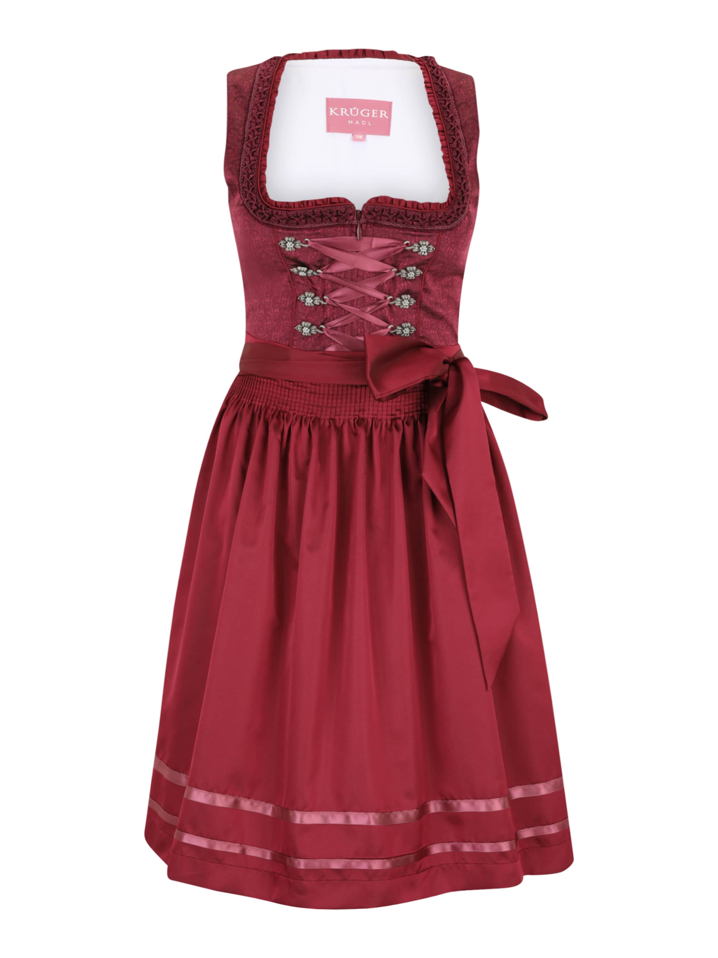 Krüger Madl Dirndl w kolorze czerwony: przód