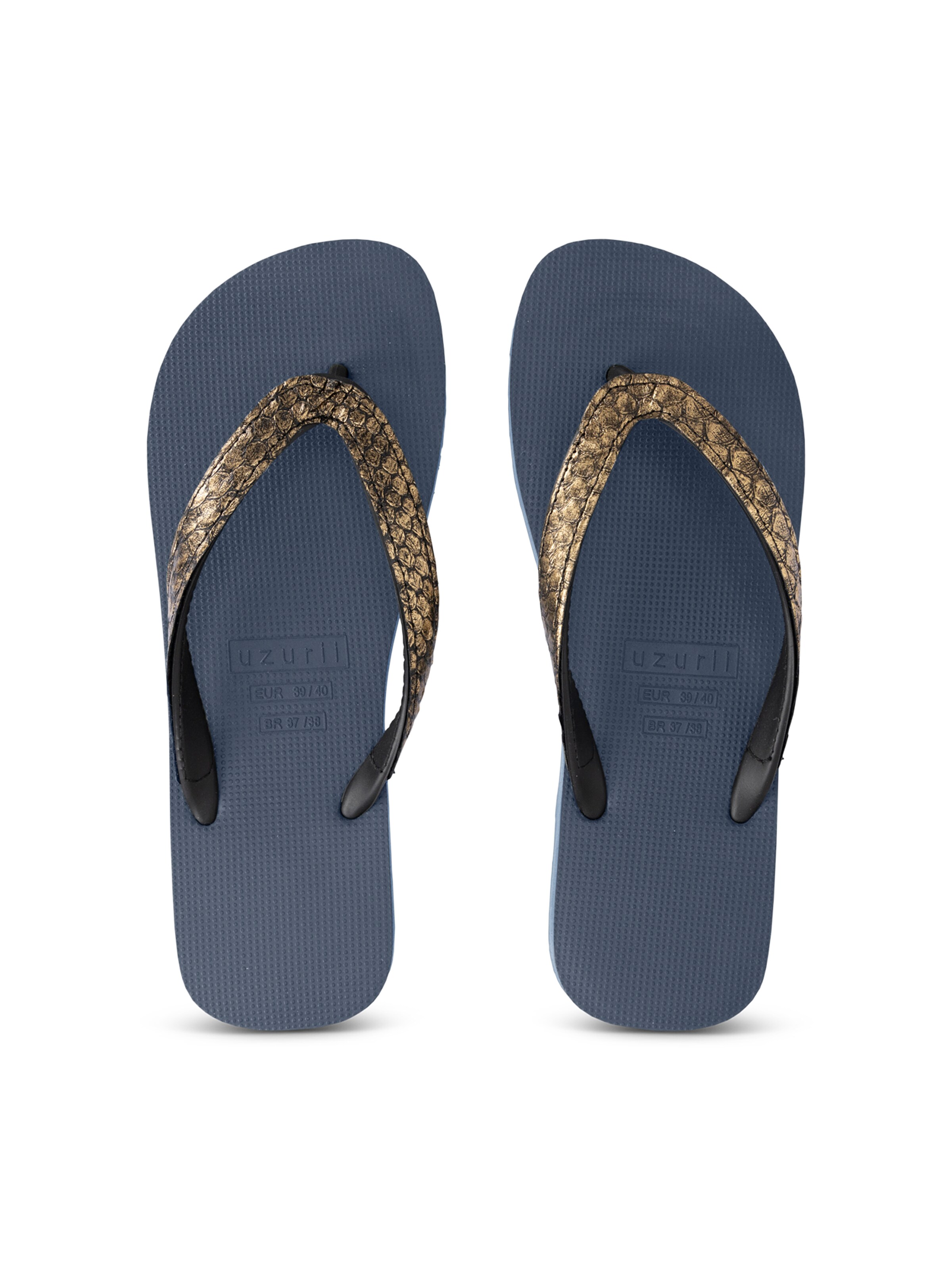Uzurii Luxury Footwear Zehentrenner 'Python'‌ in Blau