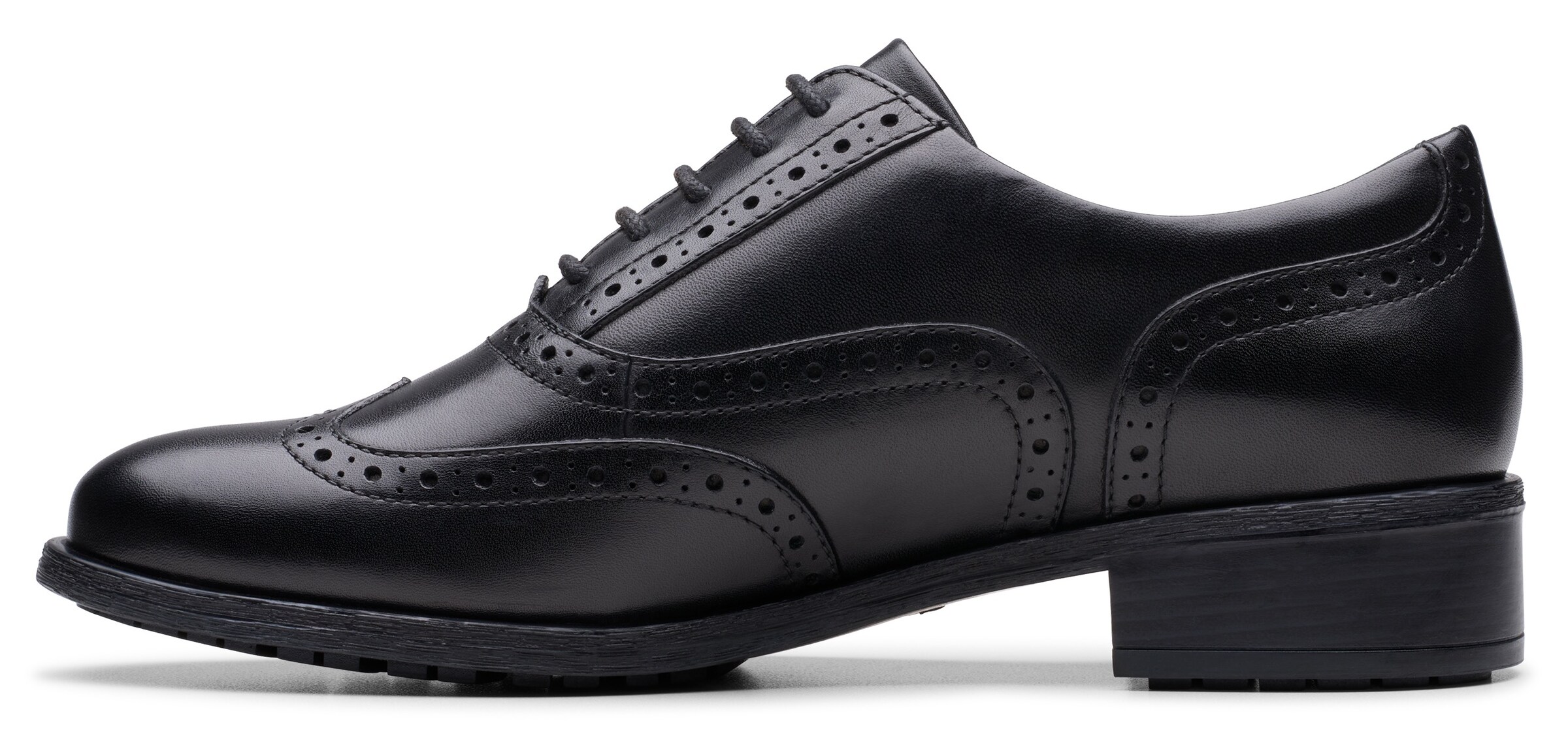 CLARKS Schnürschuh 'Havisham' in Schwarz: Vorderseite