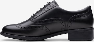 CLARKS Schnürschuh 'Havisham' in Schwarz: Vorderseite