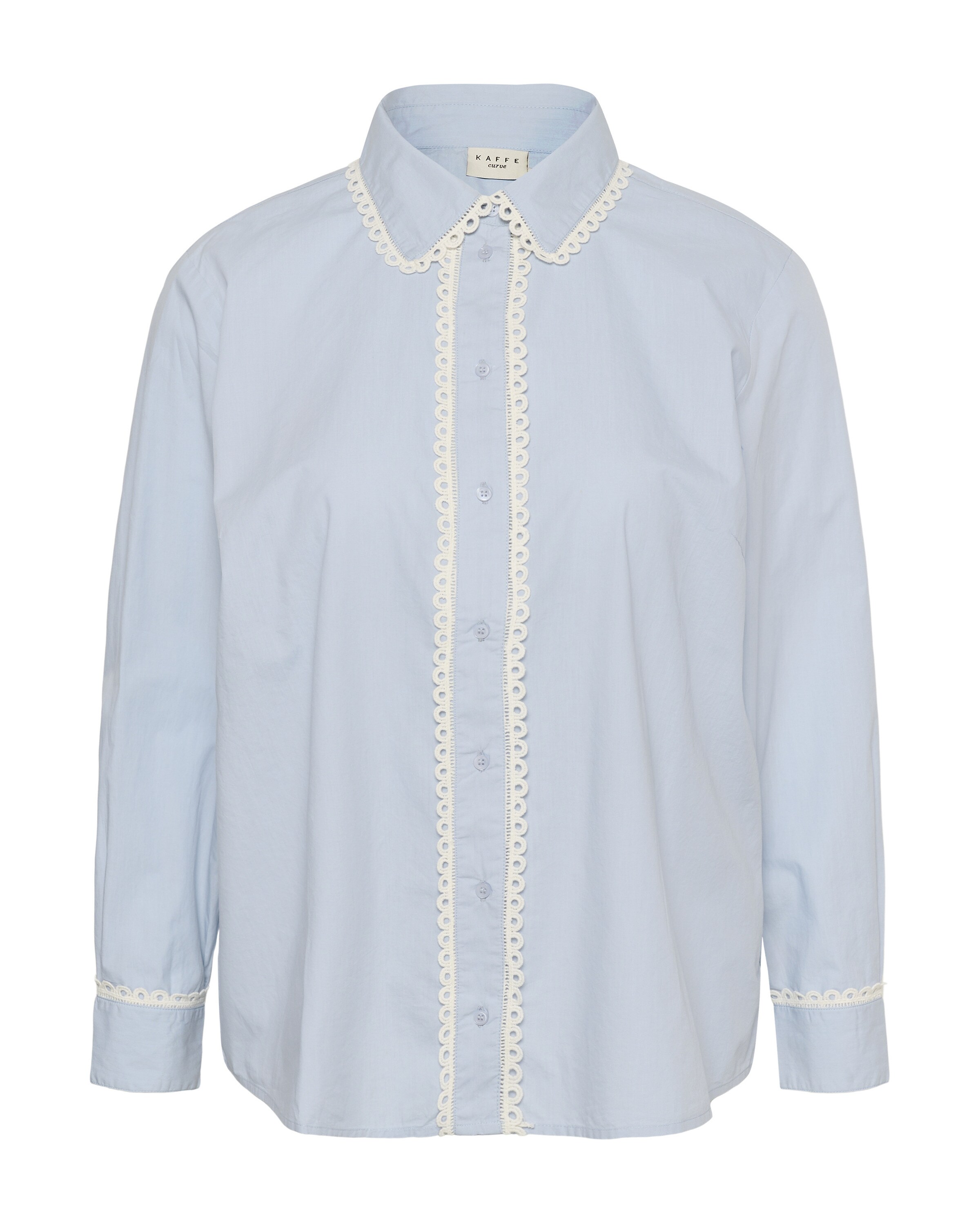 KAFFE CURVE Blouse 'KCBetty' in Blue: front