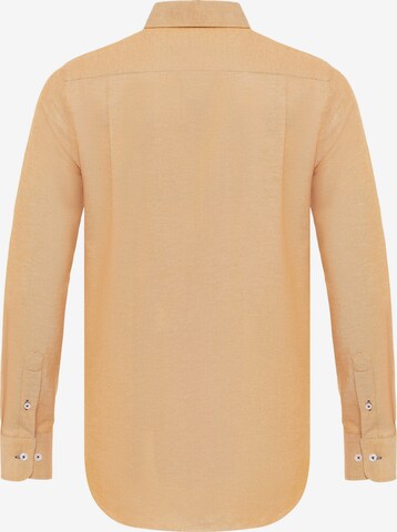 DENIM CULTURE - Regular Fit Camisa 'EDIZ' em laranja