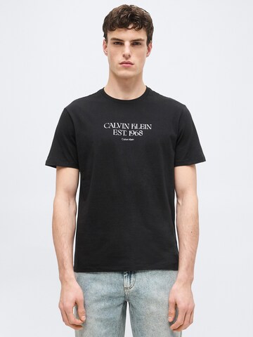 T-Shirt '30S' Calvin Klein Jeans en noir : devant