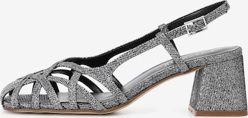 Sandalo di CAFè NOIR in grigio: frontale