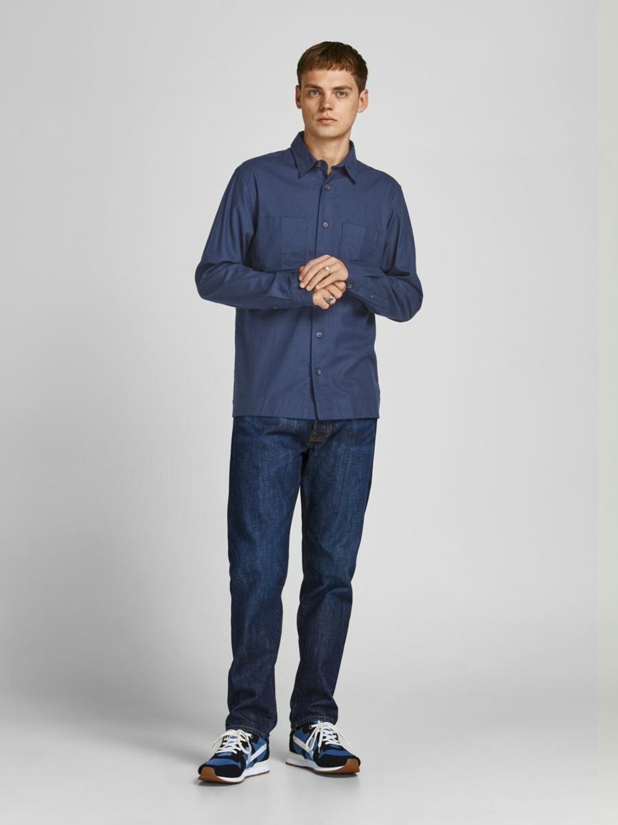Männer Hemden JACK & JONES Hemd in Dunkelblau - BN68612 Männer Hemden JACK & JONES Hemd in Dunkelblau - BN68612