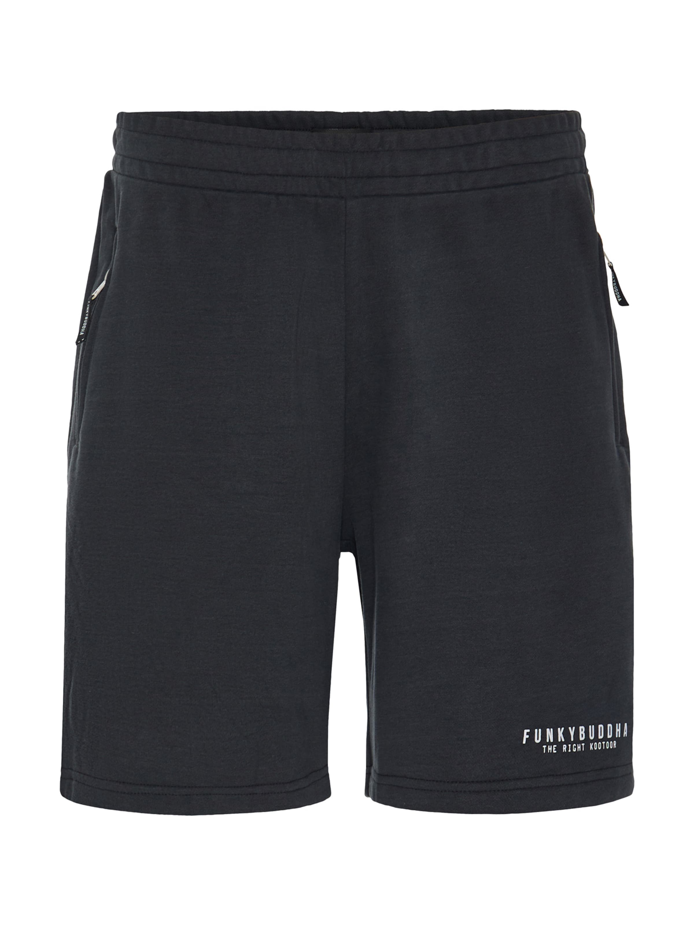 Funky Buddha regular Παντελόνι σε μαύρο: μπροστά