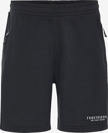 Funky Buddharegular Hlače - crna boja: prednji dio
