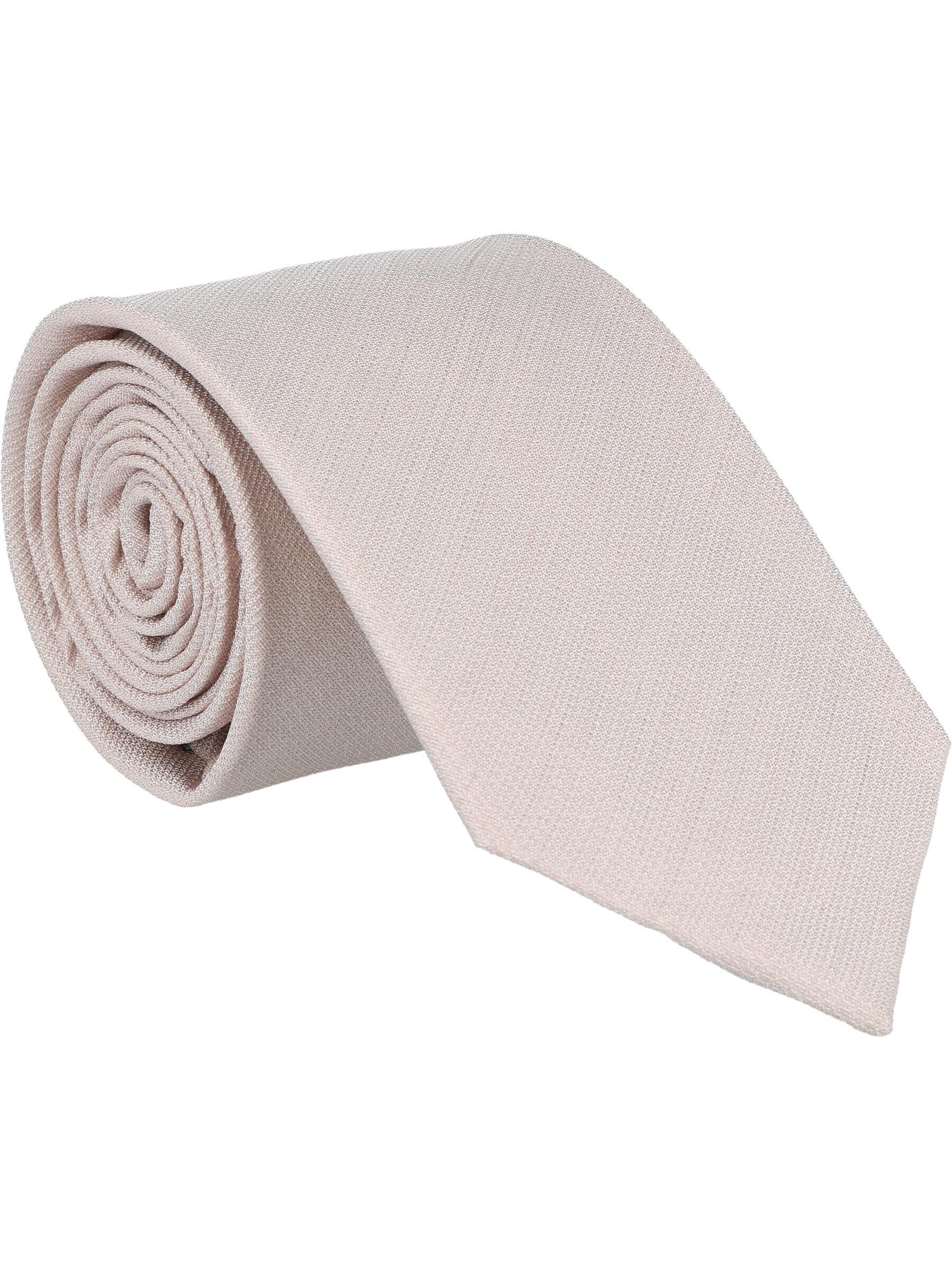 WILLEN Krawatte 'Uni Struktur'‌‌‌‌‌‌ in Beige: Vorderseite
