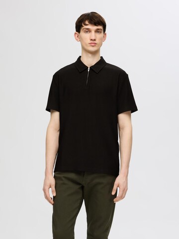 T-Shirt SELECTED HOMME en noir : devant