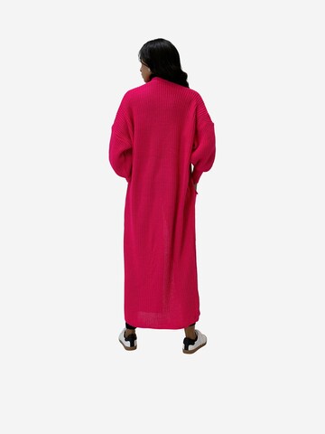 Elara Gebreide mantel in Rood