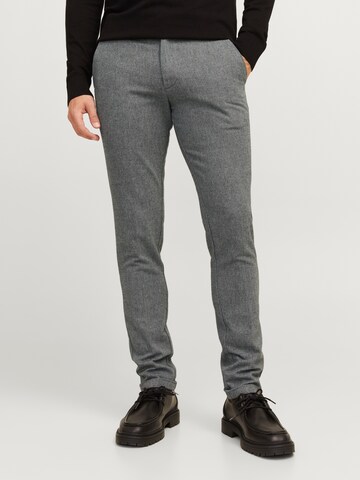 JACK & JONES Slim fit Chino Pants 'JPSTMARCO JJHENRY' in Grey: front