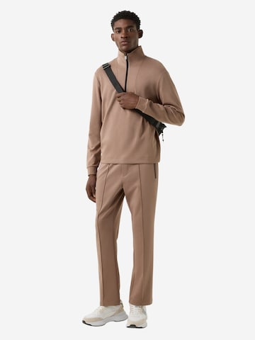 BOGNER Regular Trousers with creases 'Reed' in Brown