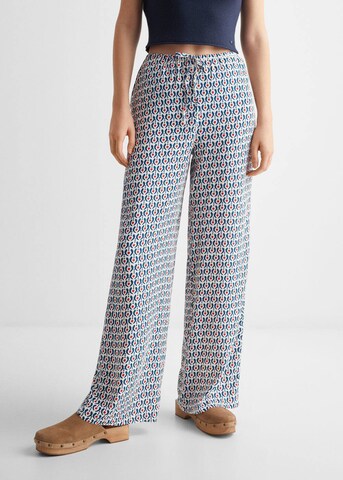 MANGO TEEN Wide leg Pants 'Geop' in Beige: front