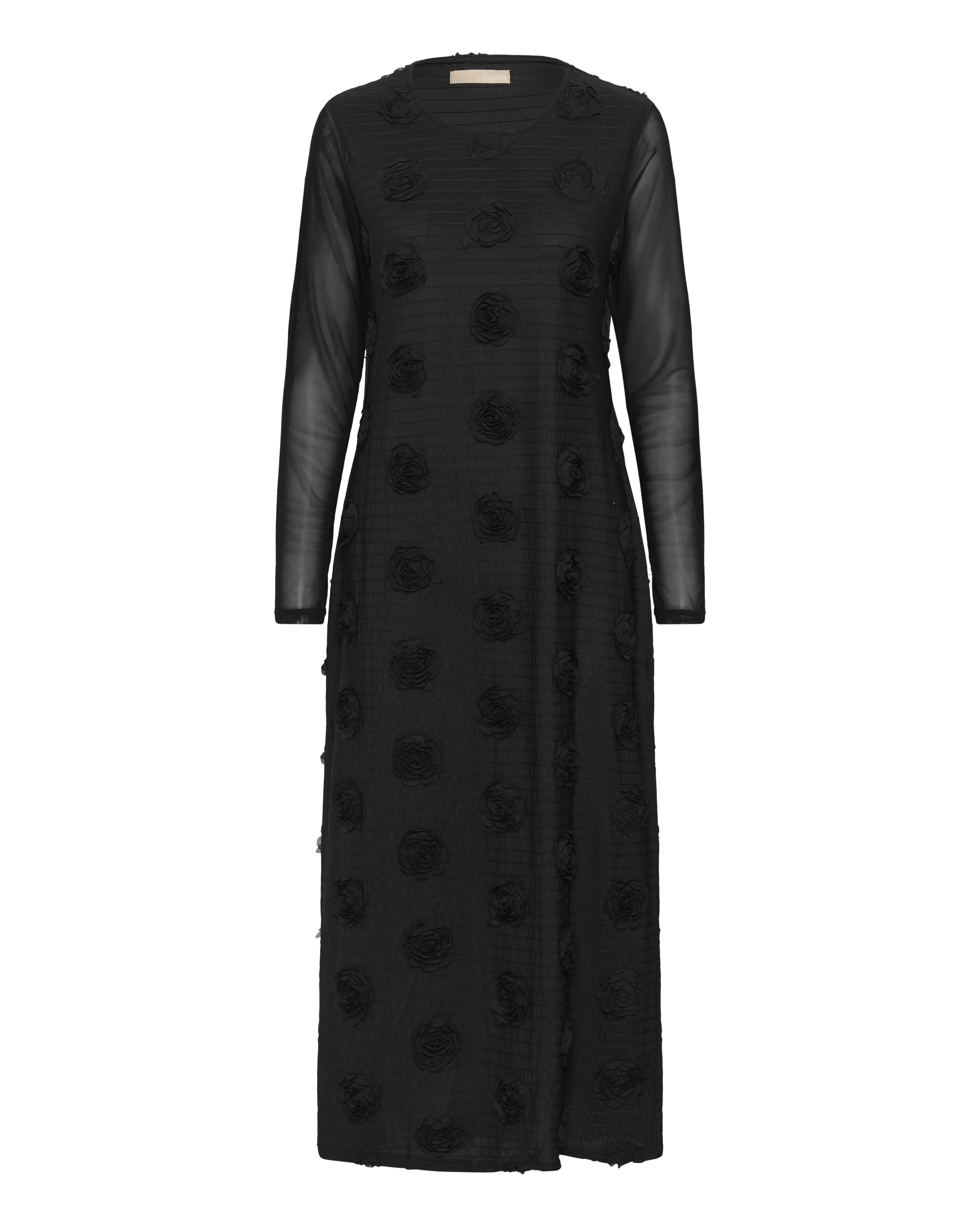 CULTURE Jurk 'CUmascha' in Zwart: voorkant