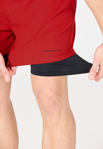 Regular Pantalon de sport 'Kros' ENDURANCE en rouge