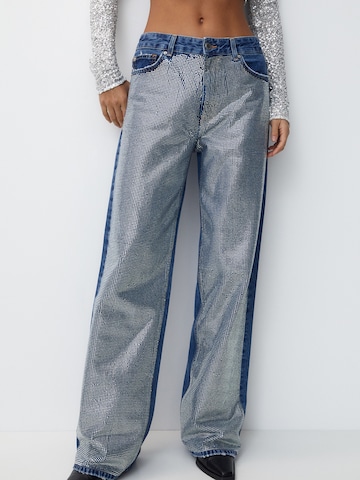 Pull&Bear Regular Jeans in Blauw: voorkant