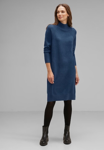 STREET ONE Knitted dress in Blue: front